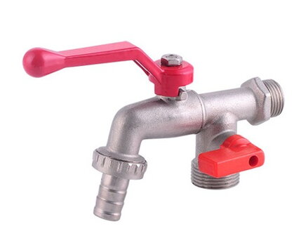 VENTIL ZÁHRADNÝ GUL. DN15 1/2" s odbočkou DN20 3/4"